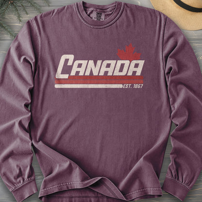 Canada Retro Stripe Long Sleeve Shirt