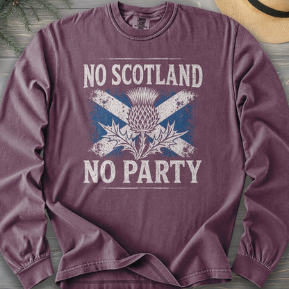 Scotland No Party Flag Long Sleeve Shirt