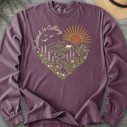 Ireland is Calling Heart Long Sleeve Shirt