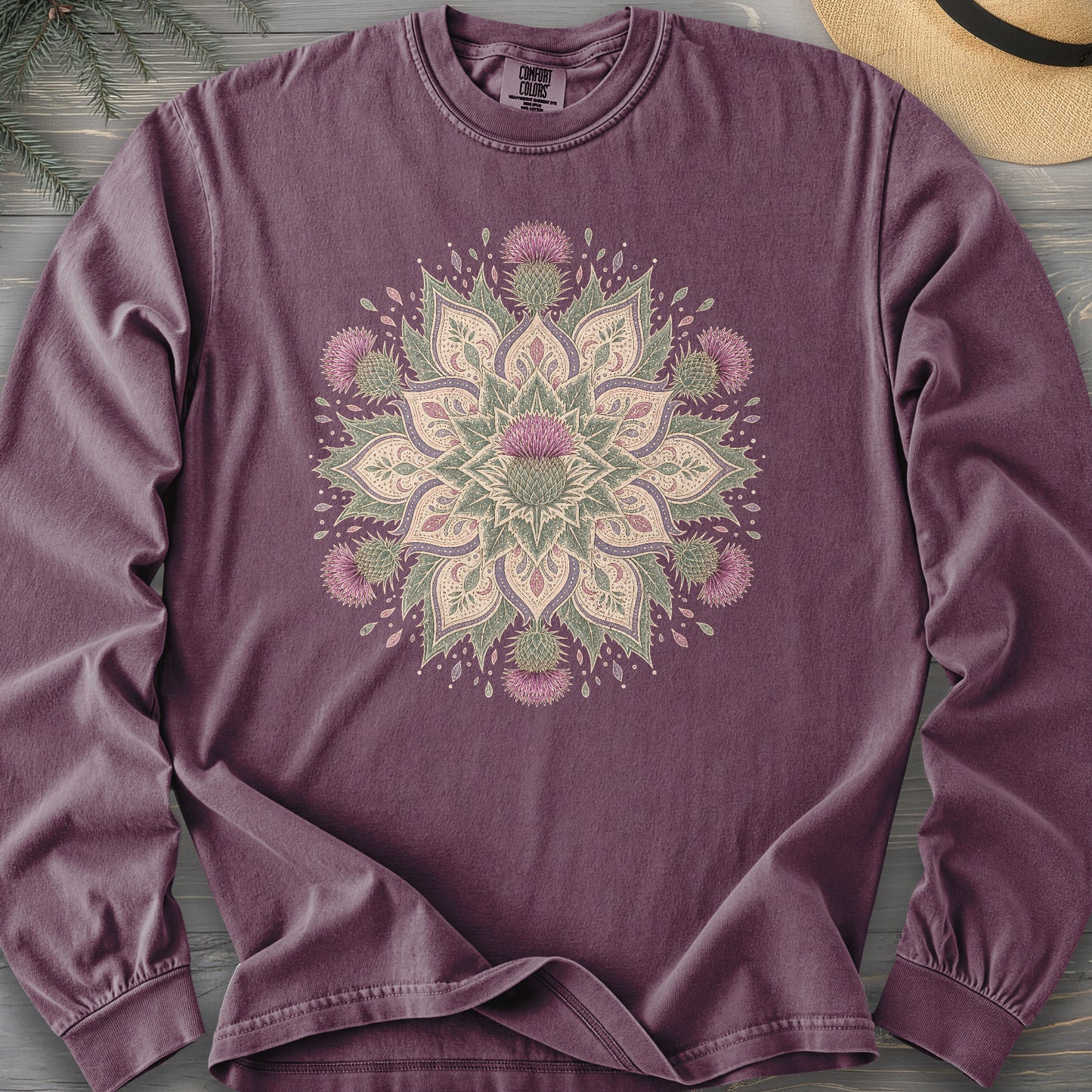Thistle Mandala Long Sleeve Shirt