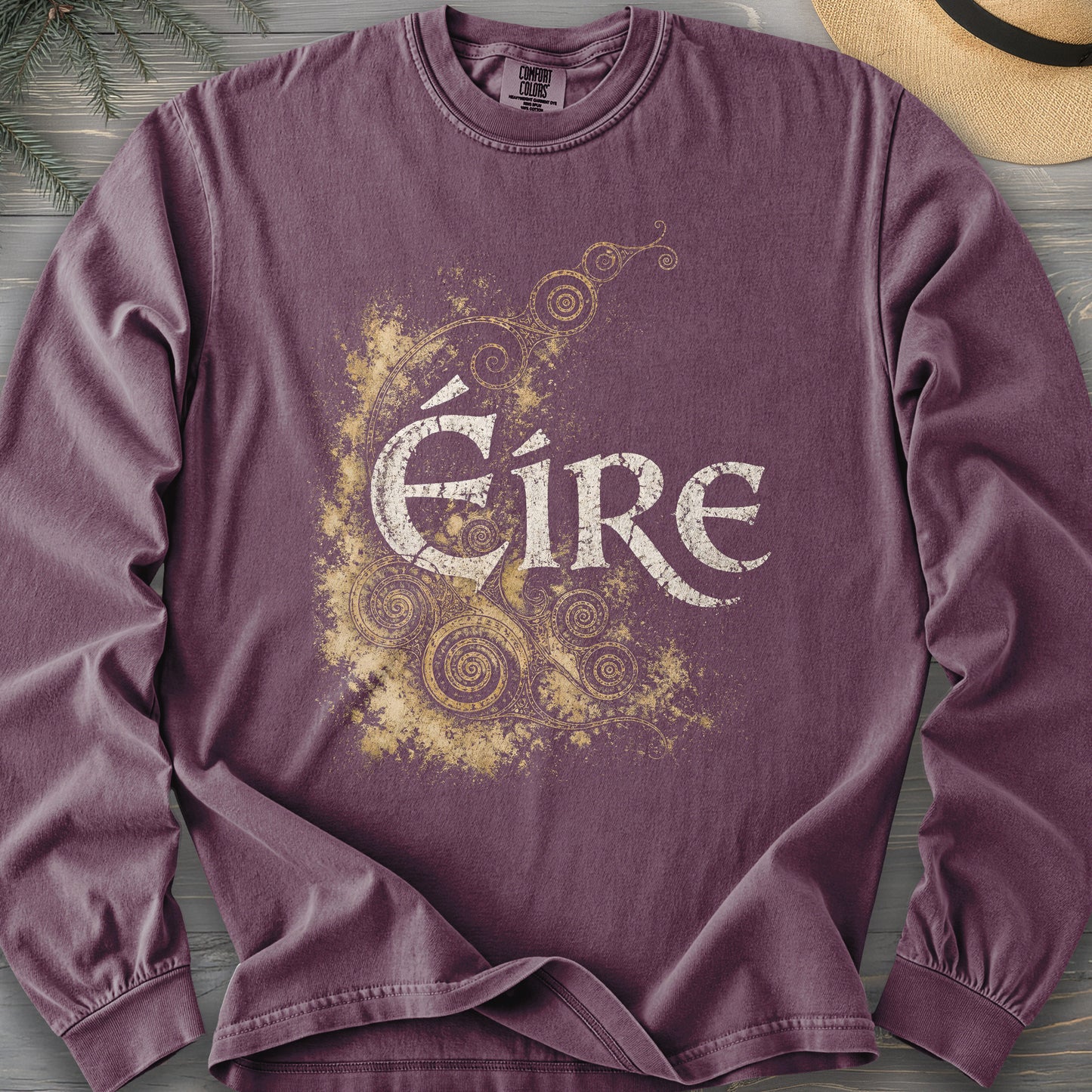 Éire Ancient Spirals Comfort Colors 6014 Long Sleeve