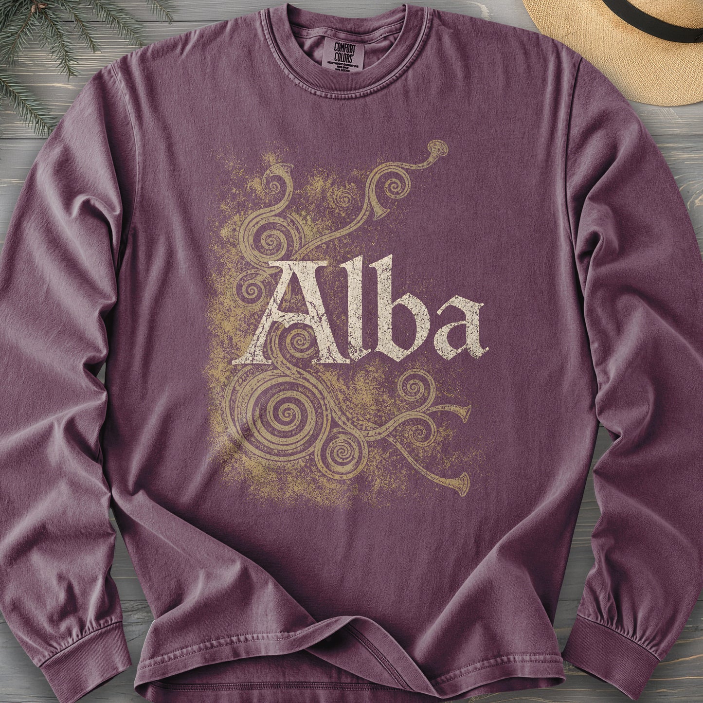 Alba Ancient Spirals Comfort Colors 6014 Long Sleeve
