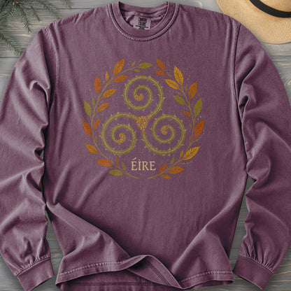 Éire Autumn Spiral Comfort Colors 6014 Long Sleeve