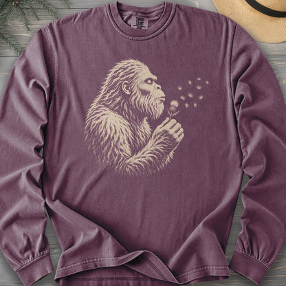 Bigfoot Blowing Thistle Comfort Colors 6014 Long Sleeve