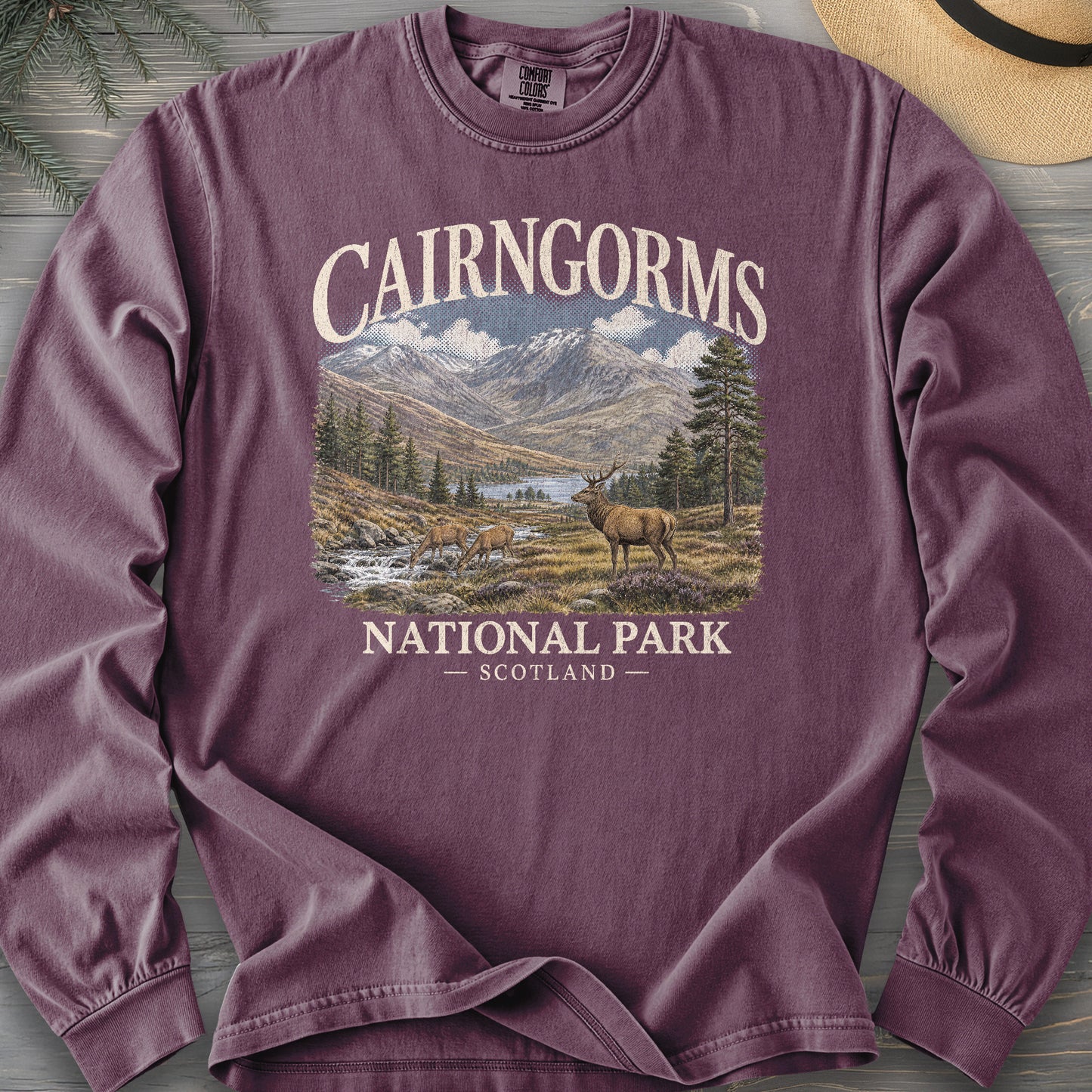 Cairngorms National Park Scotland Comfort Colors 6014 Long Sleeve