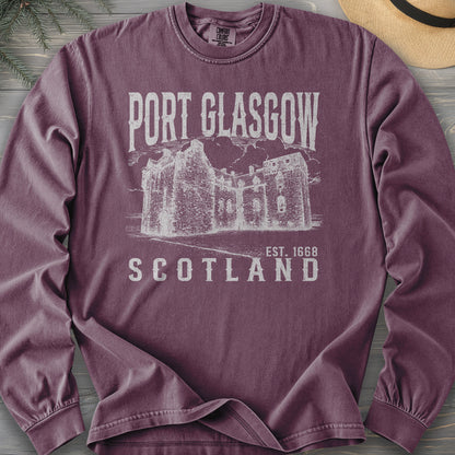Port Glasgow Scotland Sketch Long Sleeve Shirt