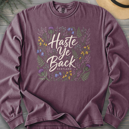 Haste Ye Back Scotland Comfort Colors 6014 Long Sleeve