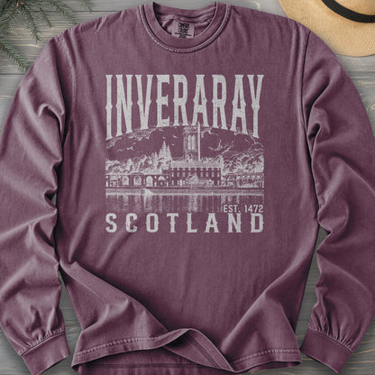 Inveraray Scotland Sketch Comfort Colors 6014 Long Sleeve