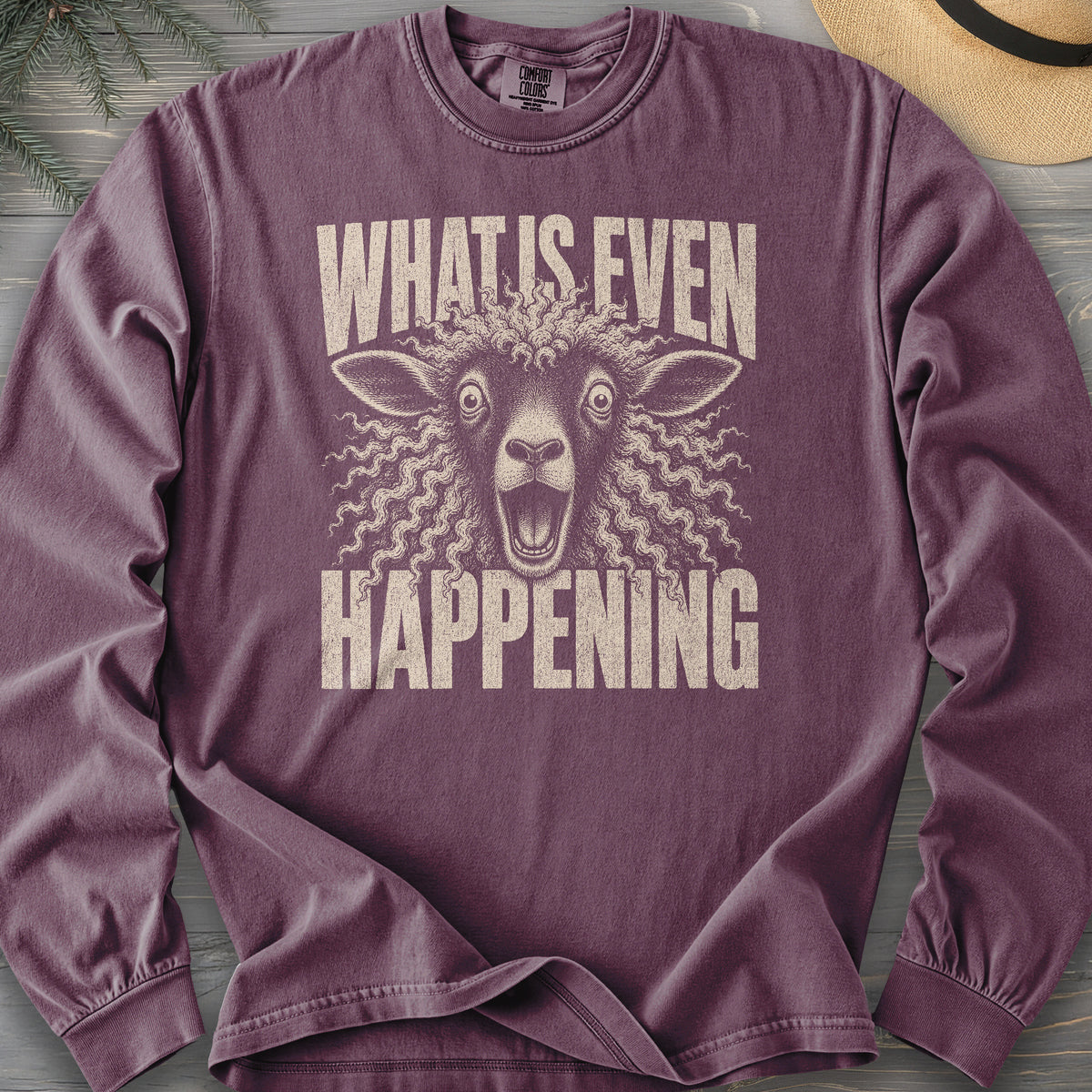 Sheep Happening Comfort Colors 6014 Long Sleeve