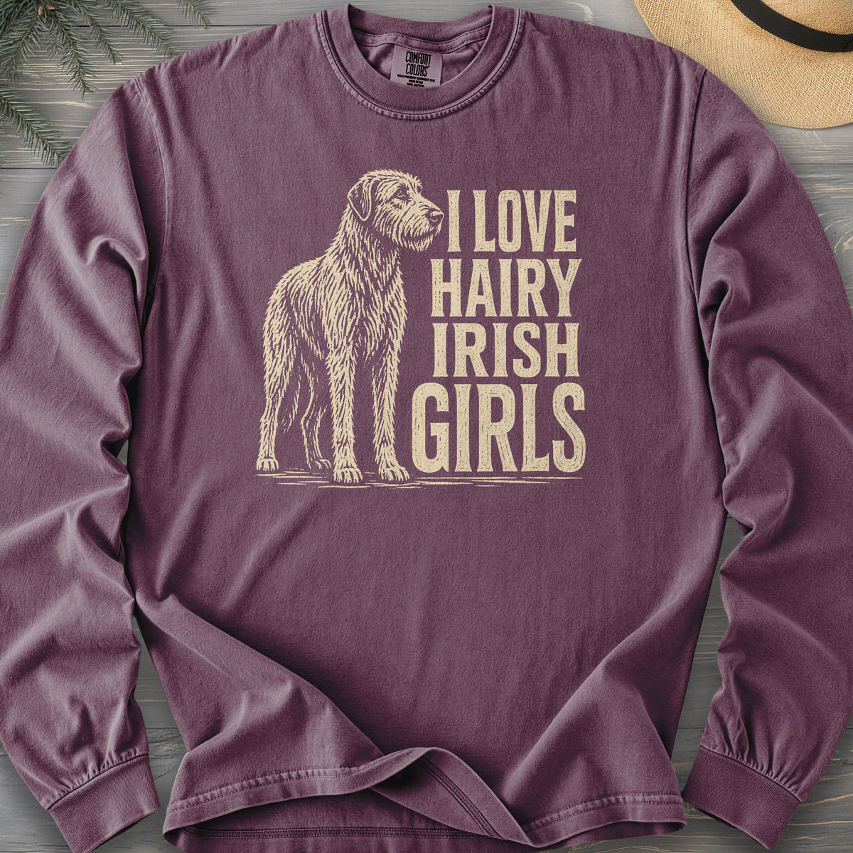 Irish Wolfhound Lover Comfort Colors 6014 Long Sleeve