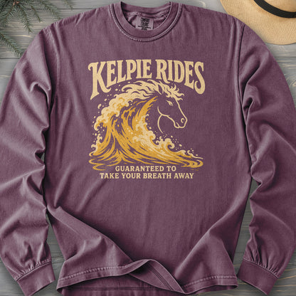 Kelpie Rides Retro Comfort Colors 6014 Long Sleeve