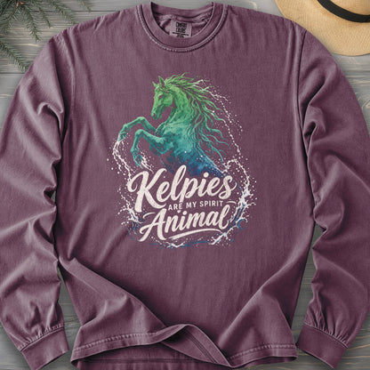 Kelpie Spirit Animal Comfort Colors 6014 Long Sleeve
