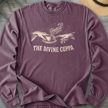The Divine Cuppa Comfort Colors 6014 Long Sleeve