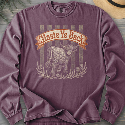 Haste Ye Back Coo Comfort Colors 6014 Long Sleeve