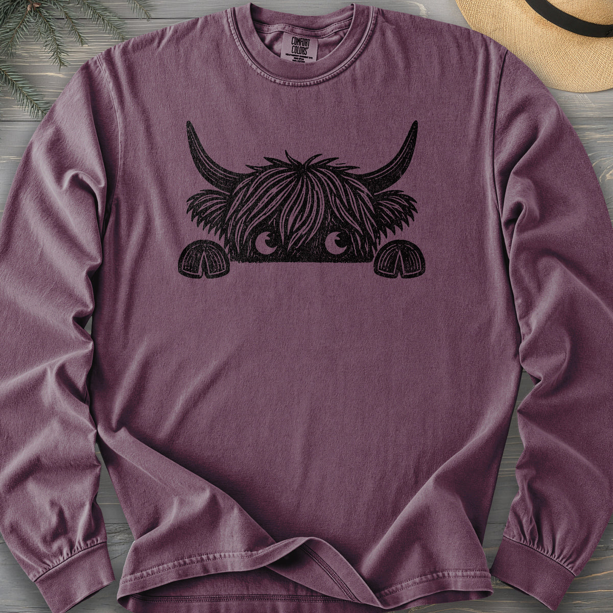 Peeking Coo Comfort Colors 6014 Long Sleeve