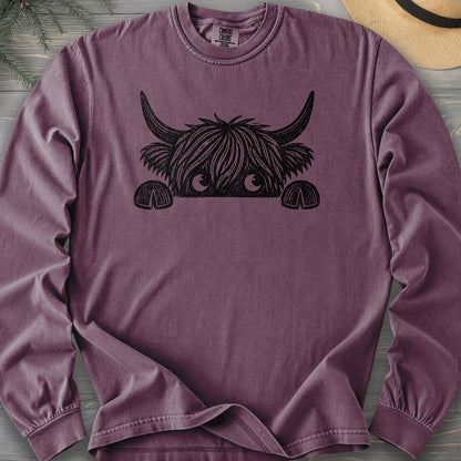 Peeking Coo Comfort Colors 6014 Long Sleeve
