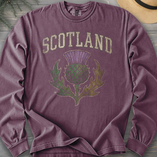 Scotland Distressed Thistle Long Sleeve Shirt