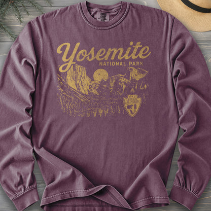Yosemite National Park "Vintage Sketch" Long Sleeve Shirt