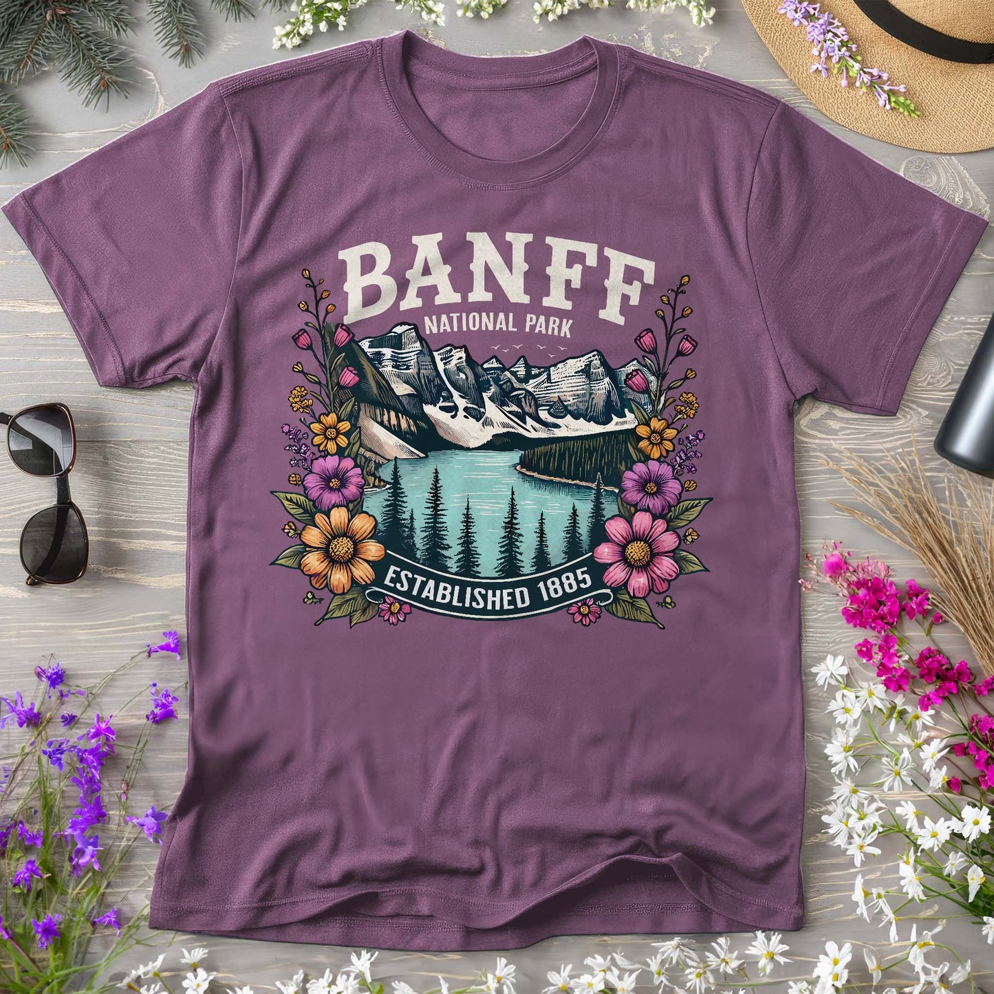 Banff National Park "Wildflower" Comfort Colors T-Shirt