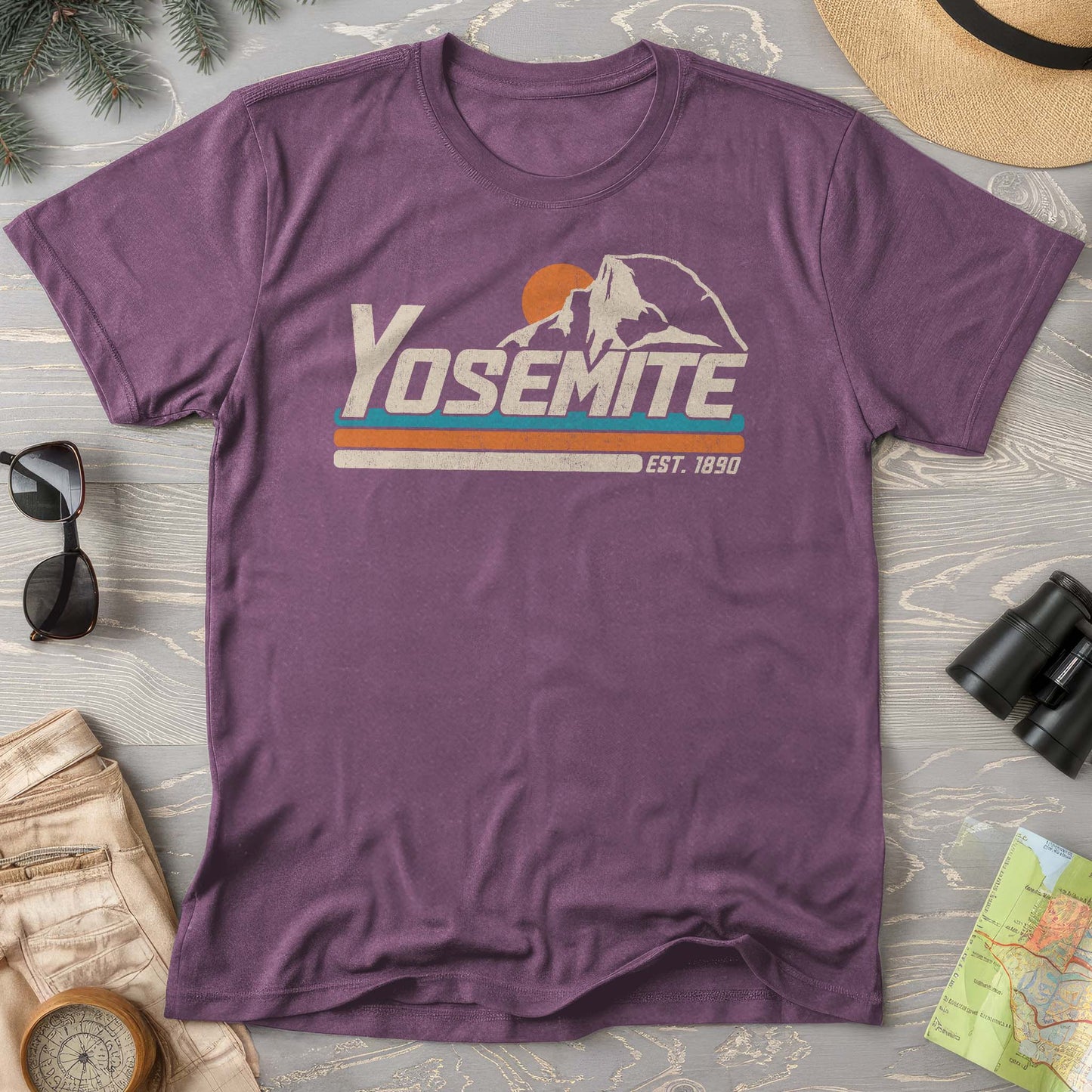 Yosemite Retro Stripe Comfort Colors T-Shirt