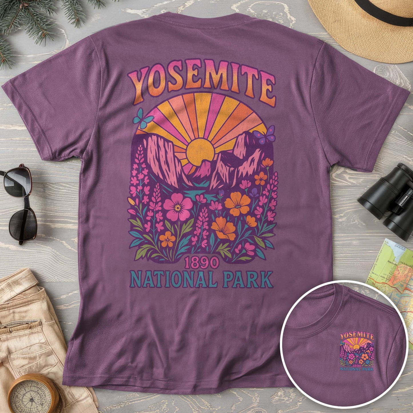 Yosemite Retro Vibes Front/Back Comfort Colors T-Shirt