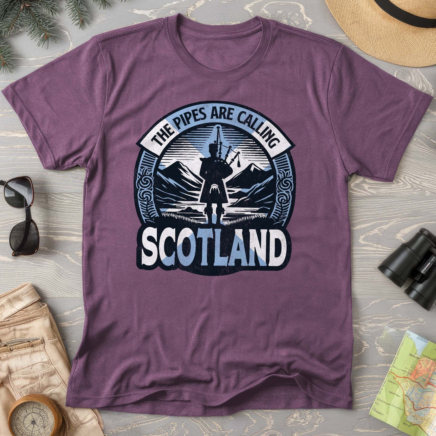 Scotland "The Pipes Are Calling" Comfort Colors T-Shirt