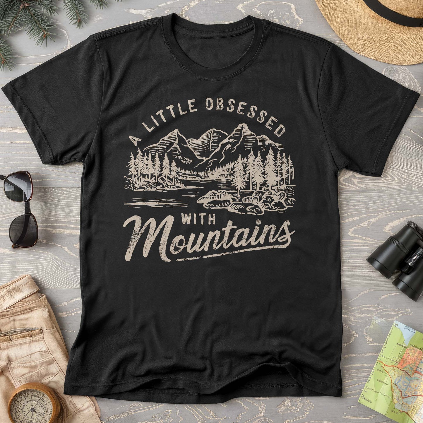 "A Little Obsessed with Mountains" Comfort Colors T-Shirt