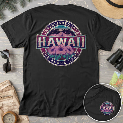 Hawaii Badge Front/Back Print Comfort Colors T-shirt