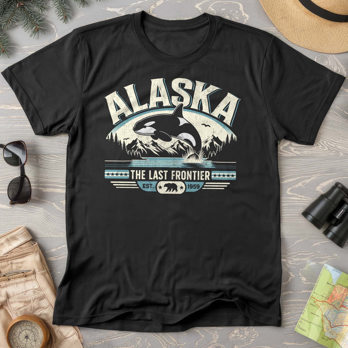 Alaska The Last Frontier "Orca" Comfort Colors T-Shirt