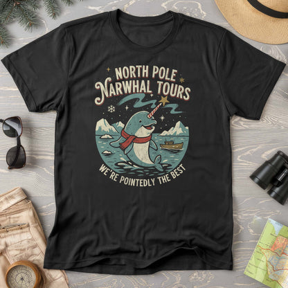 North Pole Narwhal Tours Comfort Colors T-shirt