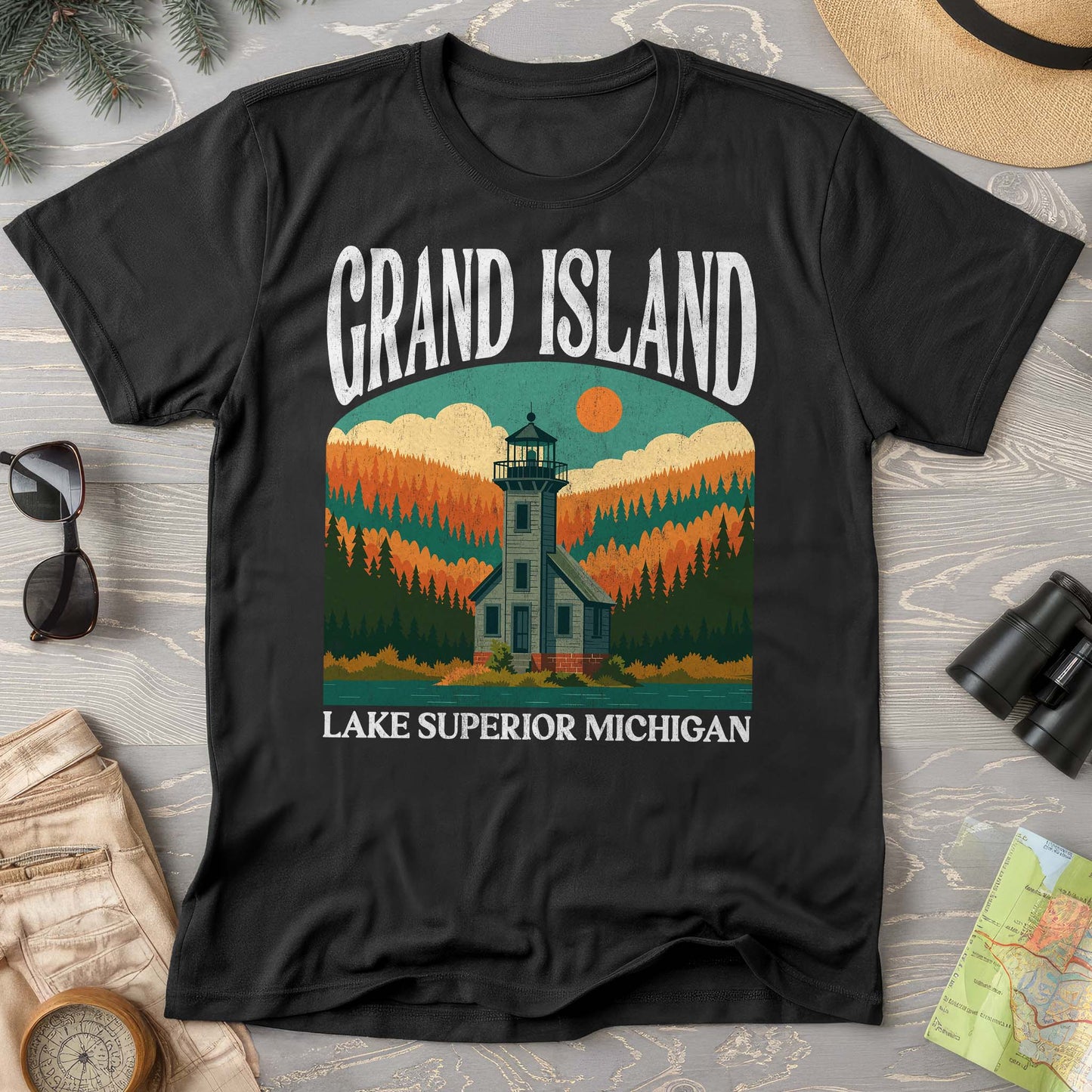Grand Island Michigan "Big and Bold" Comfort Colors T-Shirt