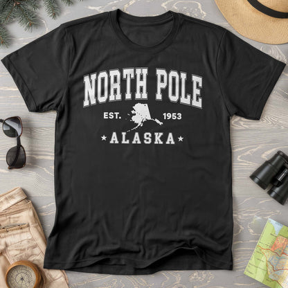 North Pole Alaska Varsity Comfort Colors T-shirt
