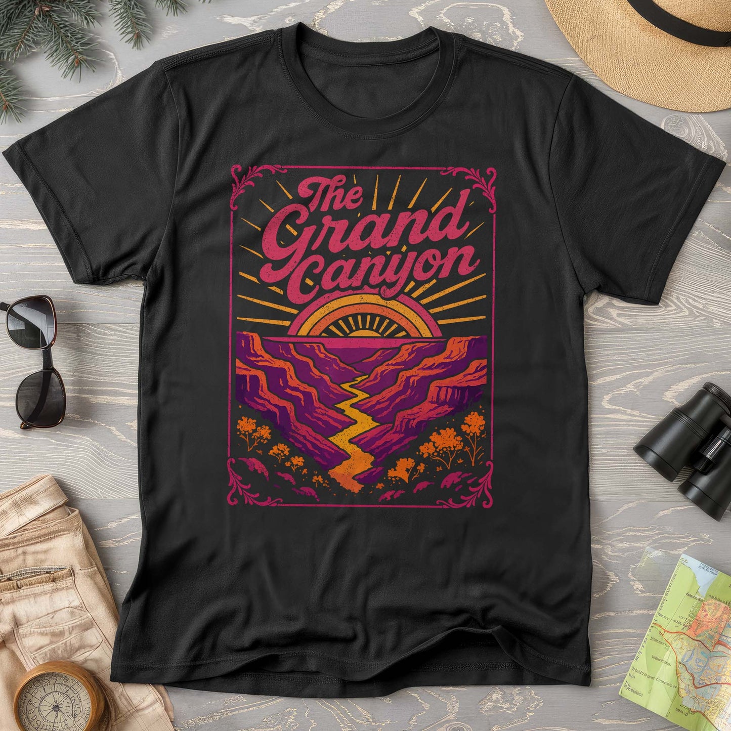 Grand Canyon Retro Neon Comfort Colors T-shirt