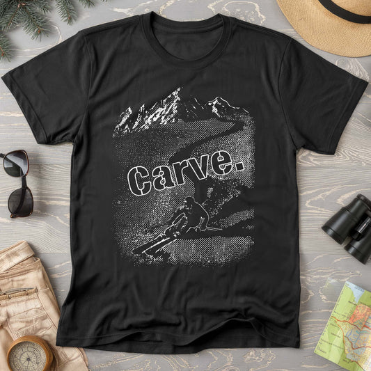 Carve Ski Print Comfort Colors T-shirt