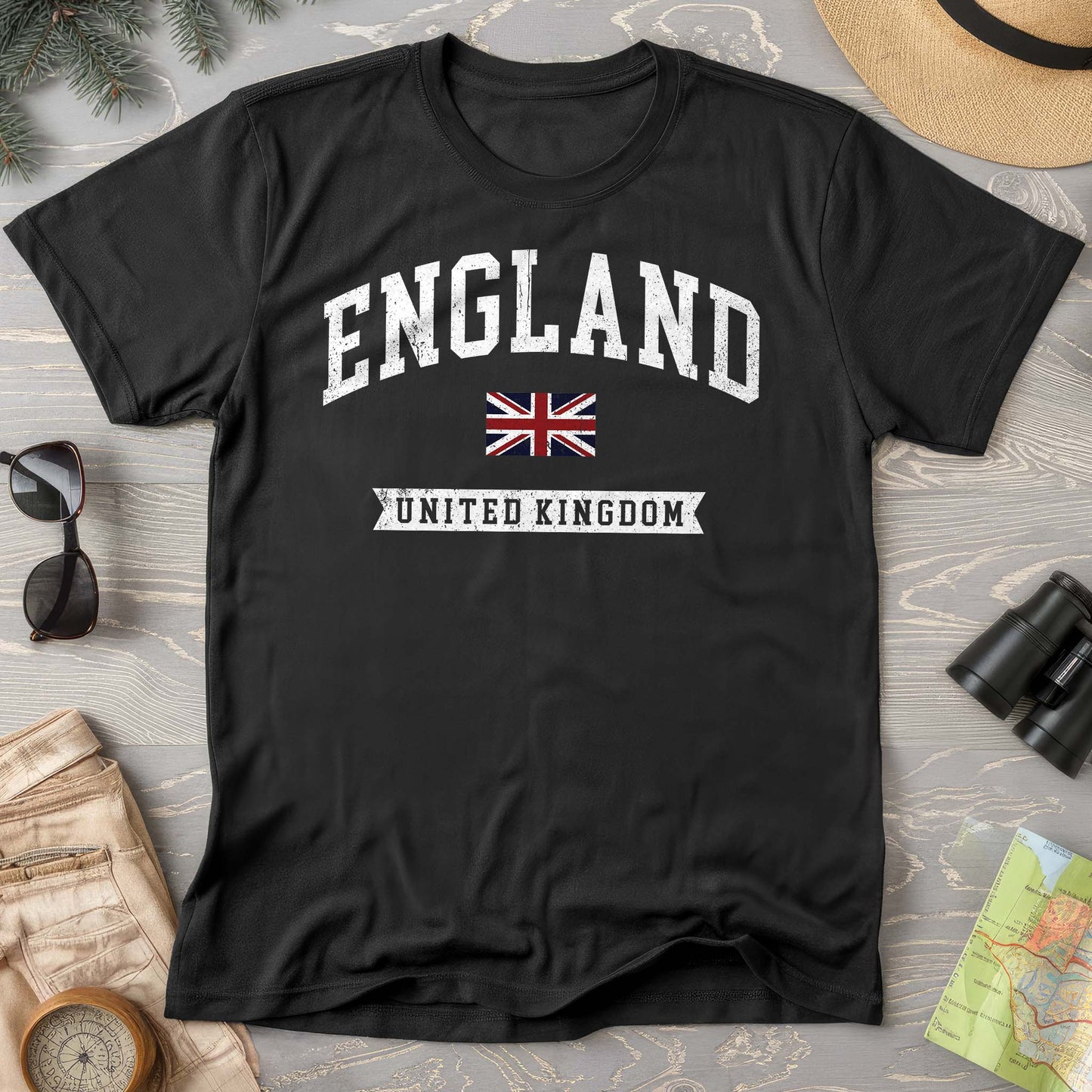 England Varsity Flag Comfort Colors T-shirt