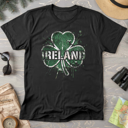 Ireland Shamrock Grunge T-shirt