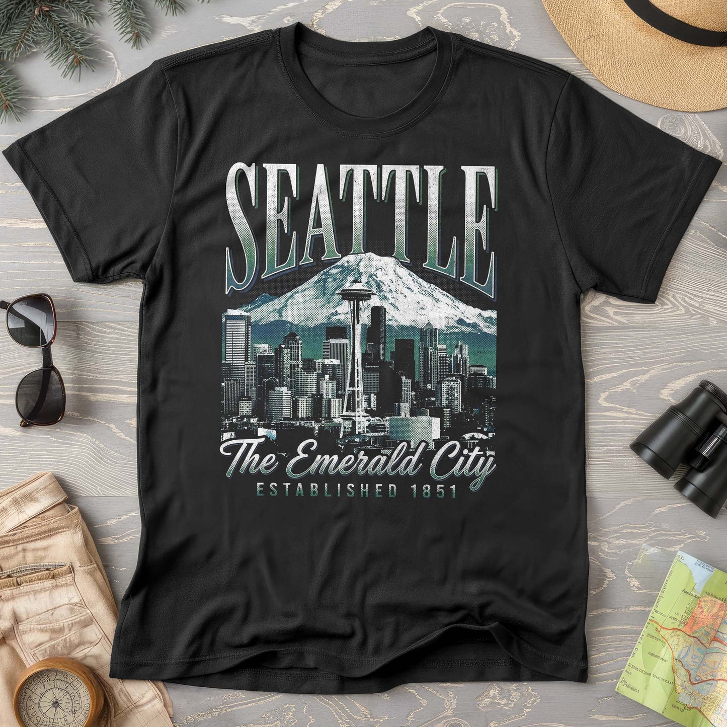 Seattle 90's Halftone T-Shirt
