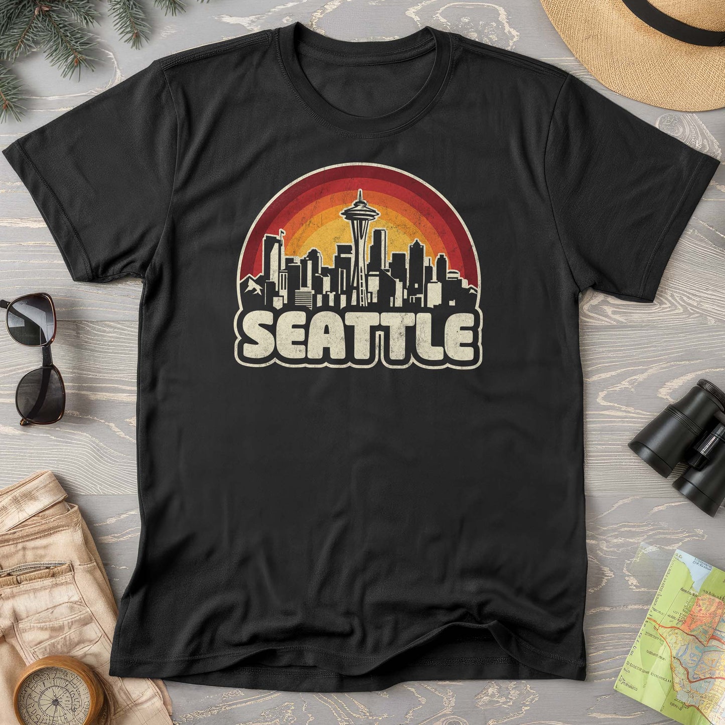 Seattle Retro Sunset T-Shirt