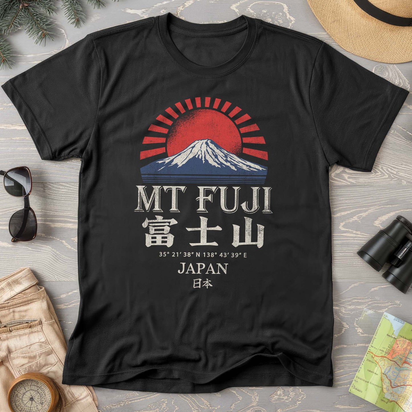 Mount Fuji Rising Sun T-Shirt