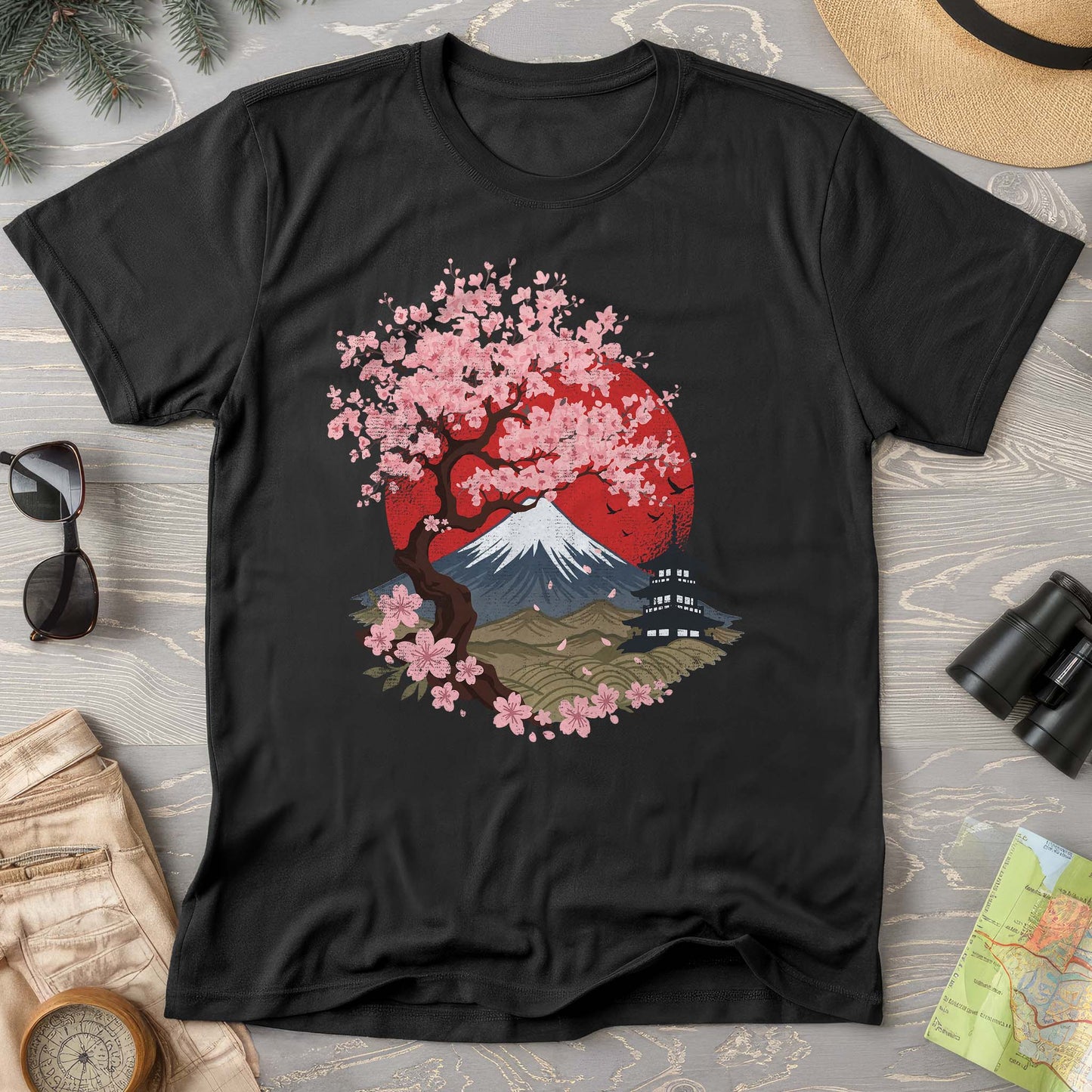 Mount Fuji Cherry Blossoms T-Shirt