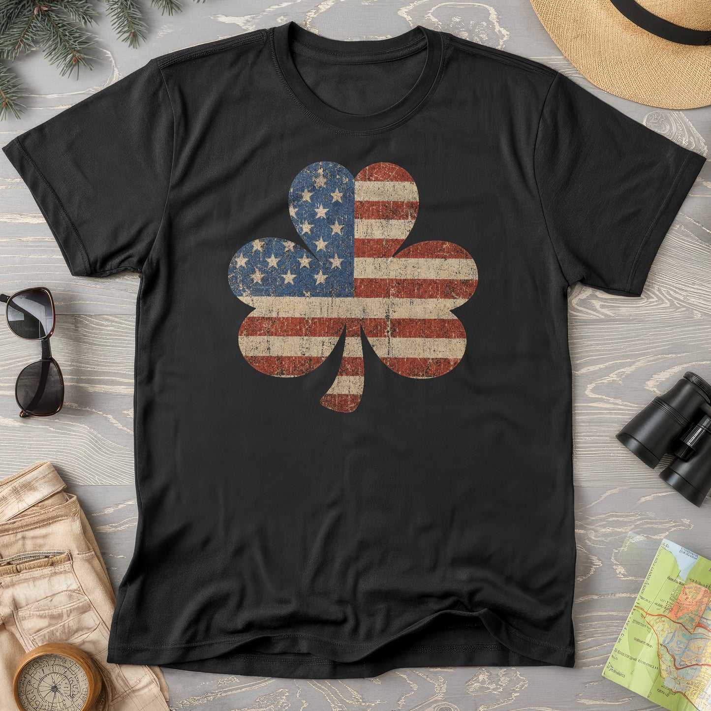 Vintage Flag Shamrock T-Shirt