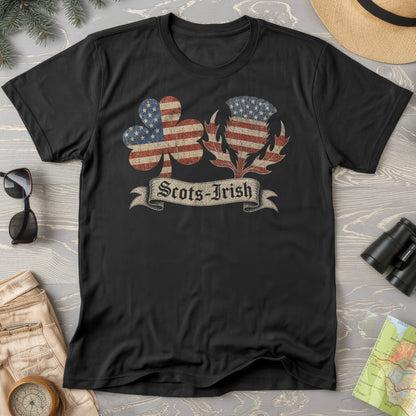 Scots-Irish Clover Thistle Flag T-Shirt