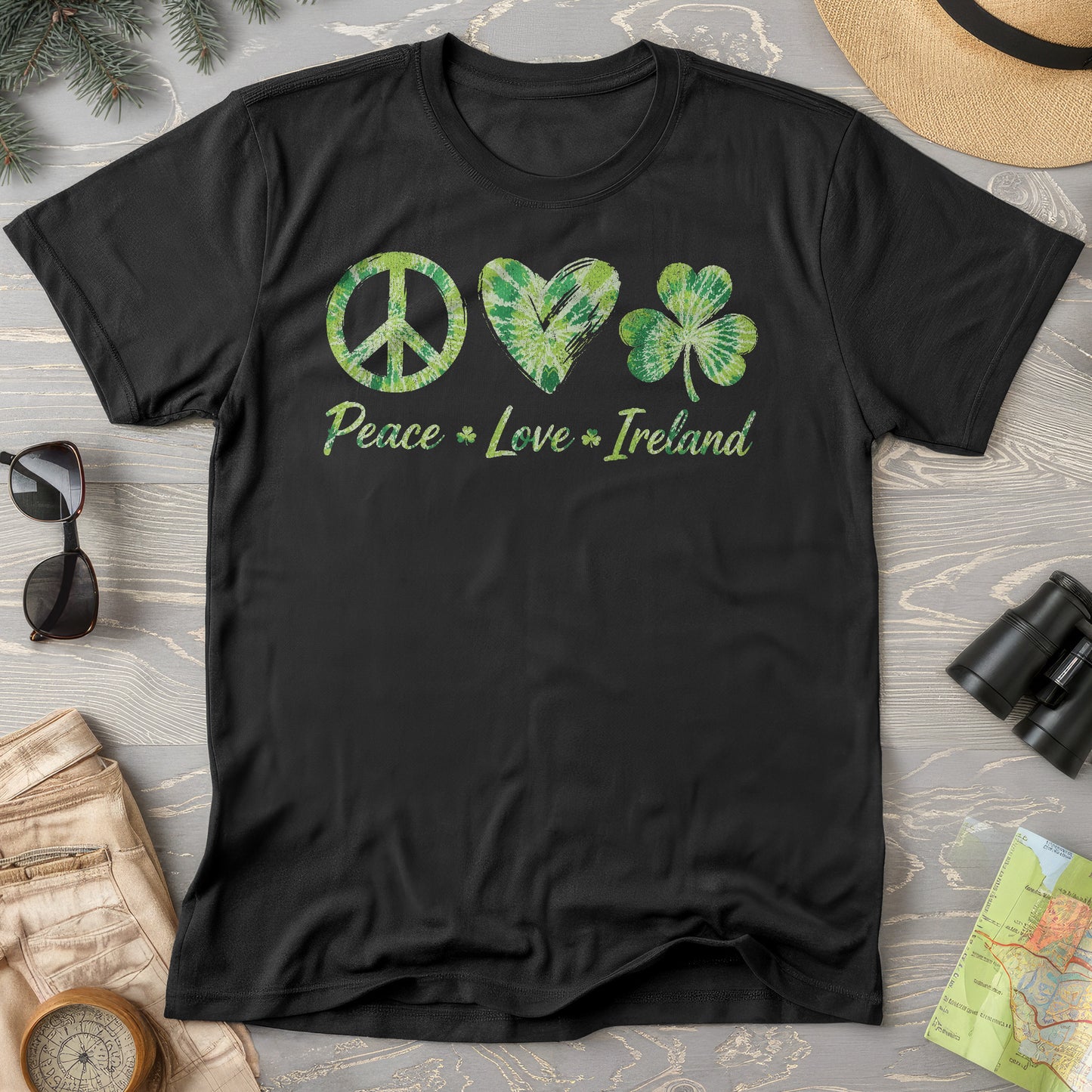 Peace Love Ireland Tie-Dye T-Shirt