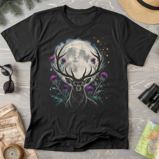 Moonlit Stag Thistle T-Shirt