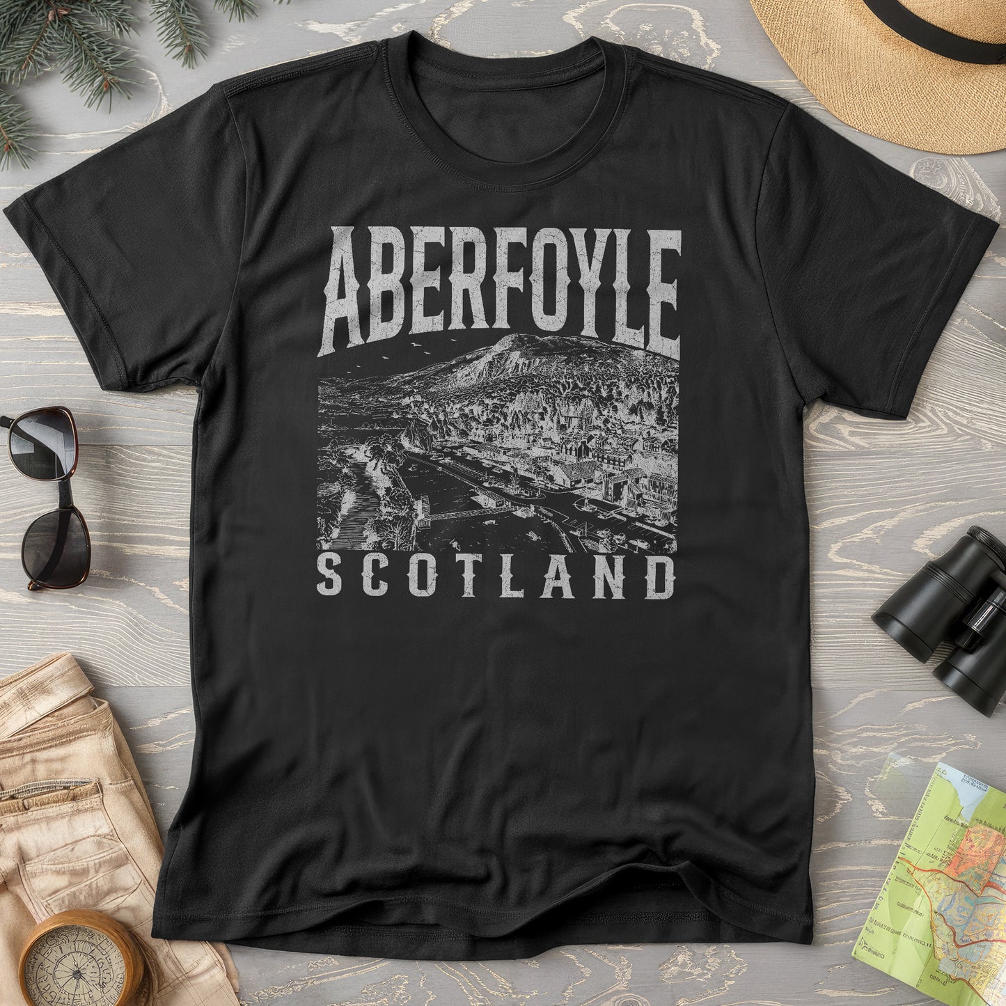 Aberfoyle Scotland Sketch T-Shirt