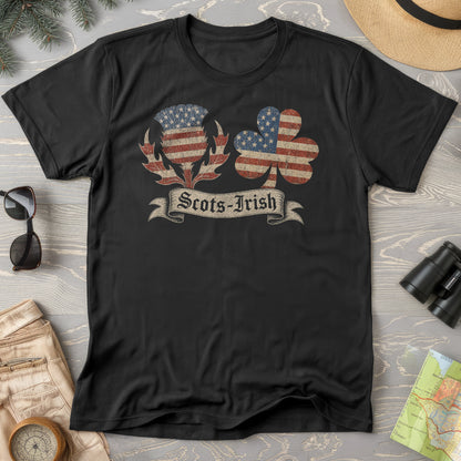 Scots-Irish Clover Thistle Flag T-Shirt