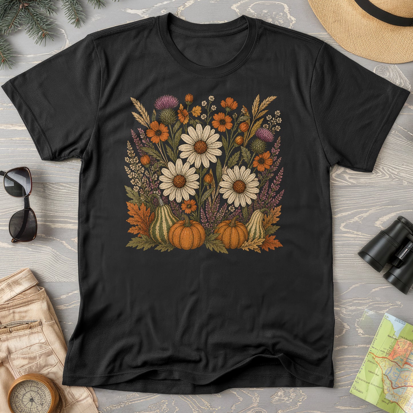 Pumpkin Florals T-Shirt