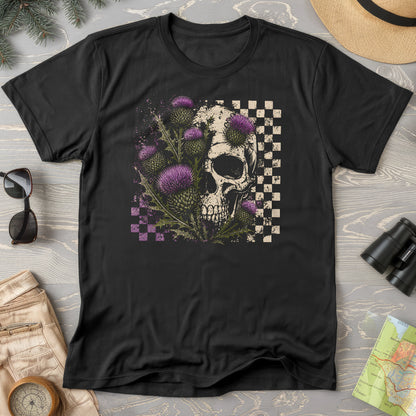 Thistle Skull Check T-Shirt