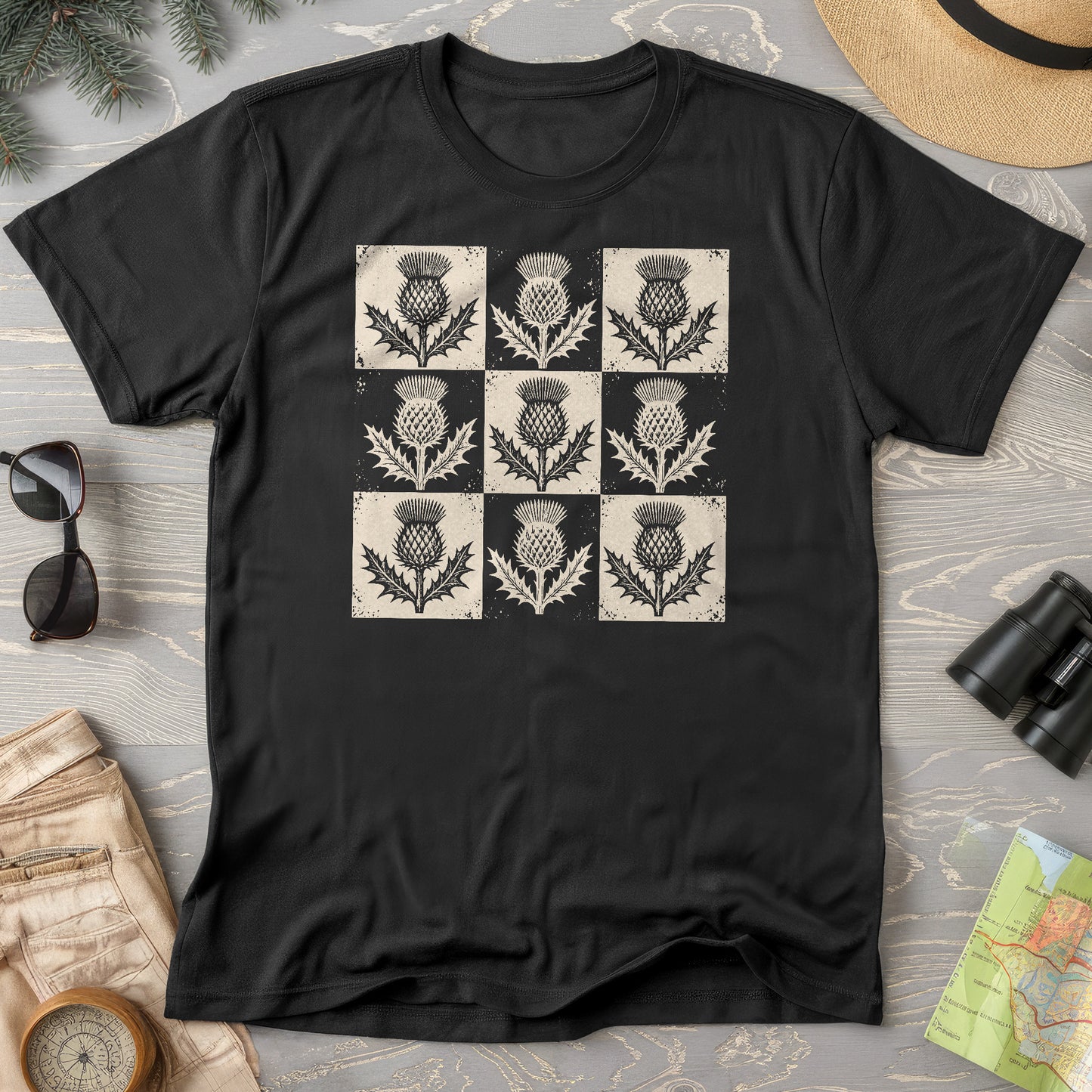 Thistle Box Pattern T-Shirt