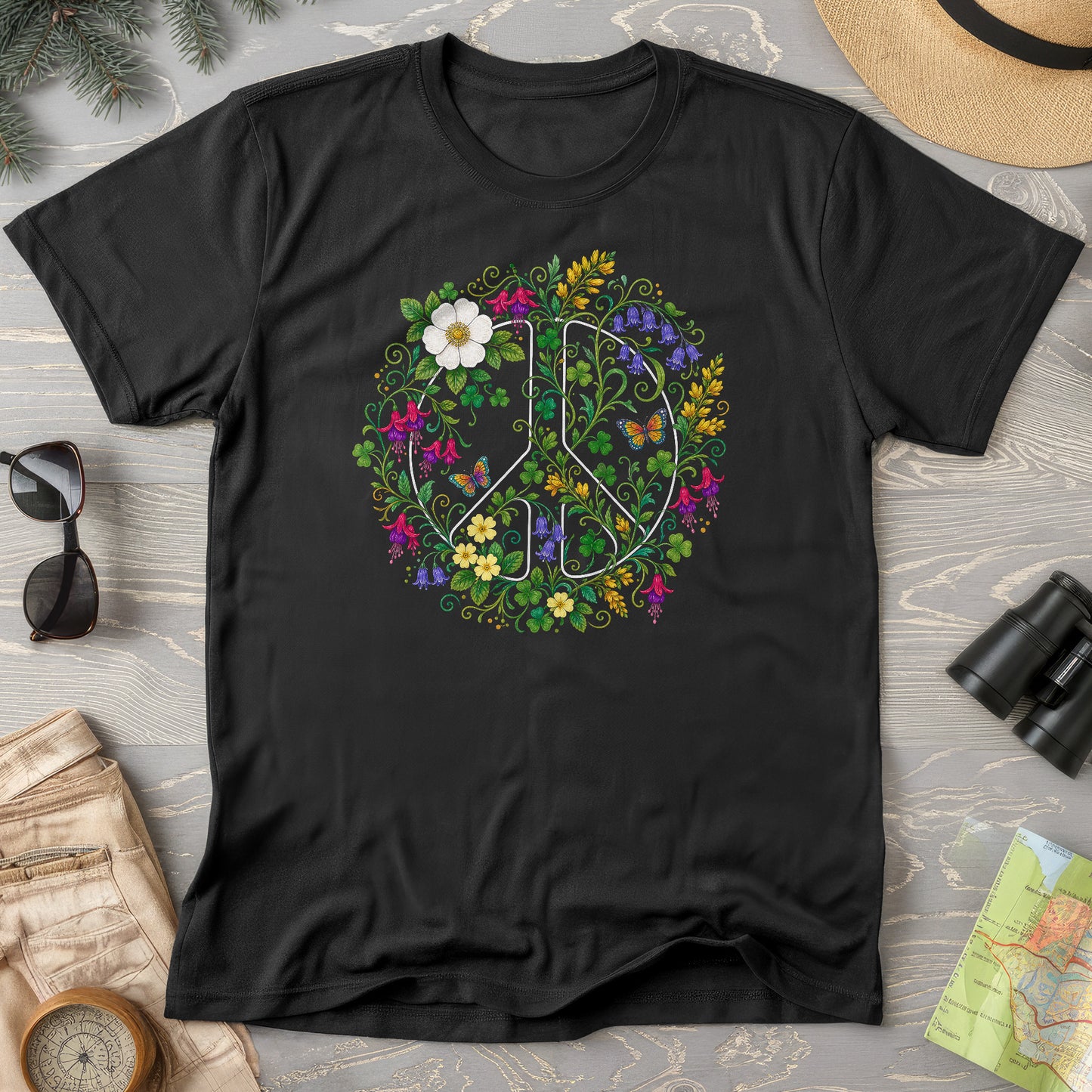 Floral Irish Peace T-Shirt